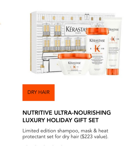 Kerastase Nutritive Fondant Holiday Coffret Gift Set for Dry Hair